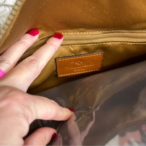 Patricia Nash Milano Weekender Duffel Bag European Map Patina Coated Linen NWT - Picture 5 of 12